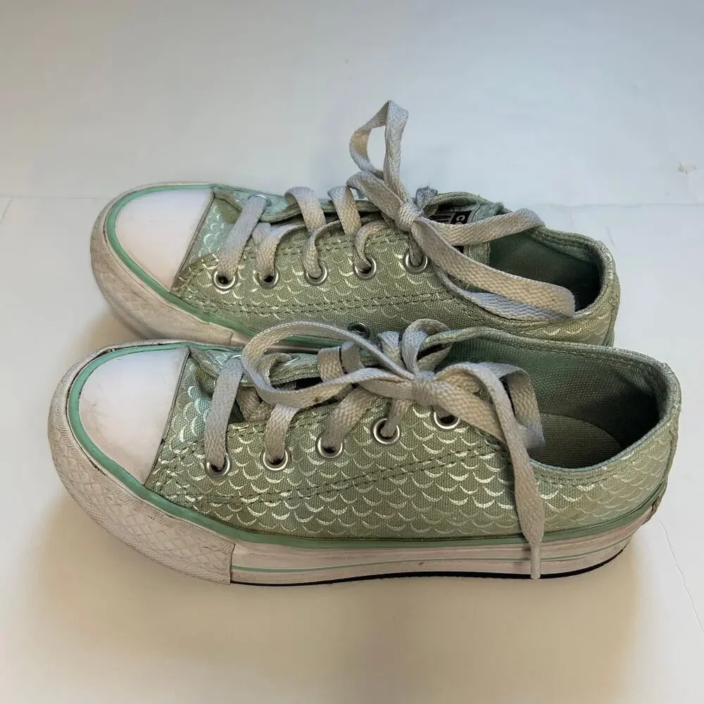 Converse Junior Green Mermaid Lift Ox Sneakers 13